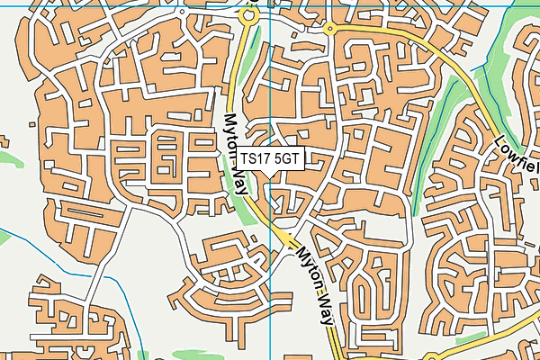 TS17 5GT map - OS VectorMap District (Ordnance Survey)