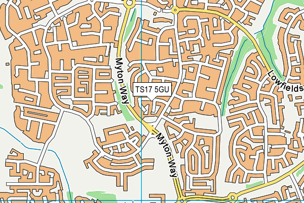 TS17 5GU map - OS VectorMap District (Ordnance Survey)