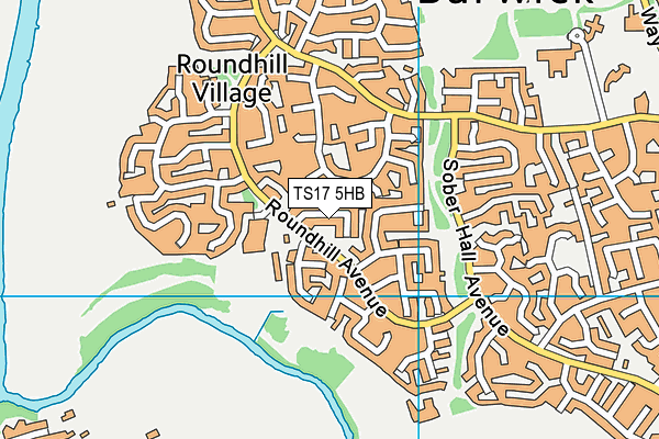 TS17 5HB map - OS VectorMap District (Ordnance Survey)