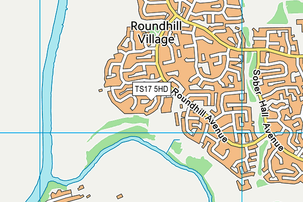 TS17 5HD map - OS VectorMap District (Ordnance Survey)