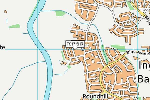 TS17 5HR map - OS VectorMap District (Ordnance Survey)