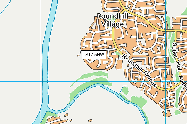 TS17 5HW map - OS VectorMap District (Ordnance Survey)