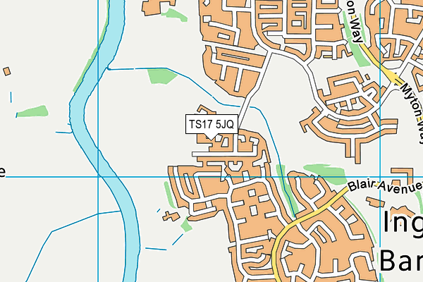TS17 5JQ map - OS VectorMap District (Ordnance Survey)