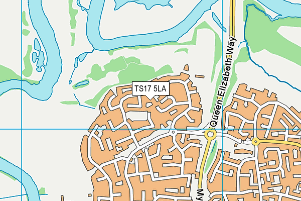 TS17 5LA map - OS VectorMap District (Ordnance Survey)