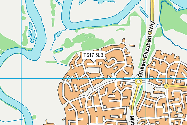 TS17 5LB map - OS VectorMap District (Ordnance Survey)