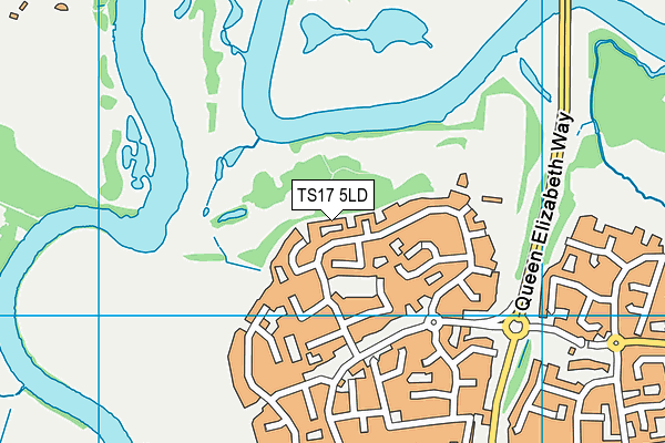 TS17 5LD map - OS VectorMap District (Ordnance Survey)