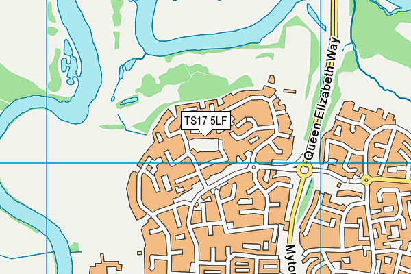 TS17 5LF map - OS VectorMap District (Ordnance Survey)