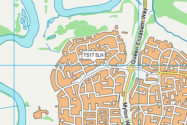 TS17 5LH map - OS VectorMap District (Ordnance Survey)