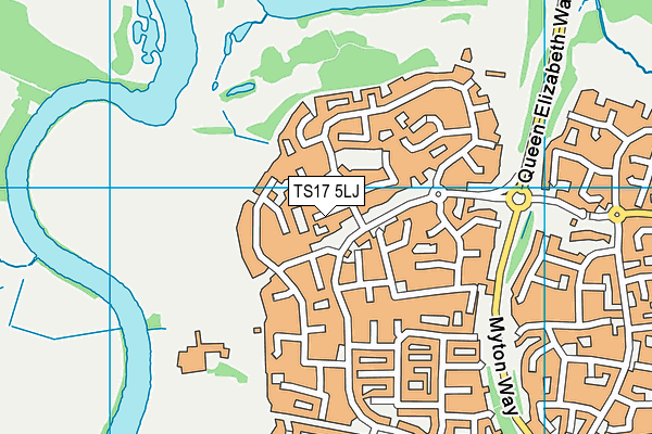 TS17 5LJ map - OS VectorMap District (Ordnance Survey)