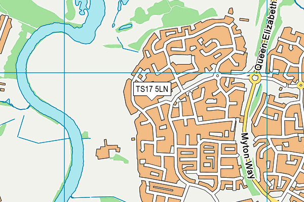TS17 5LN map - OS VectorMap District (Ordnance Survey)