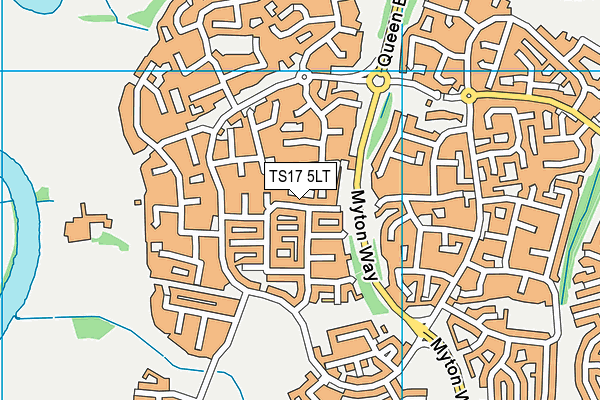 TS17 5LT map - OS VectorMap District (Ordnance Survey)