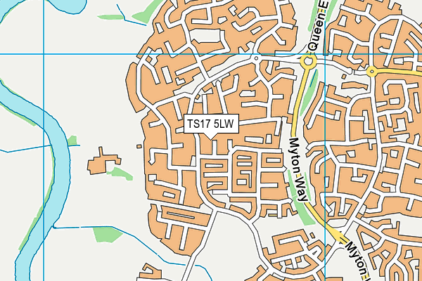 TS17 5LW map - OS VectorMap District (Ordnance Survey)