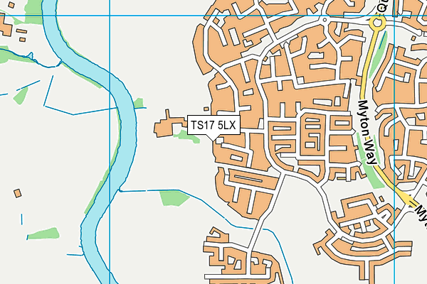 TS17 5LX map - OS VectorMap District (Ordnance Survey)