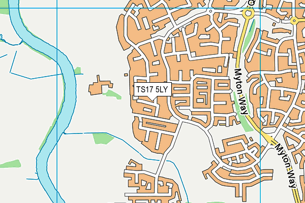 TS17 5LY map - OS VectorMap District (Ordnance Survey)