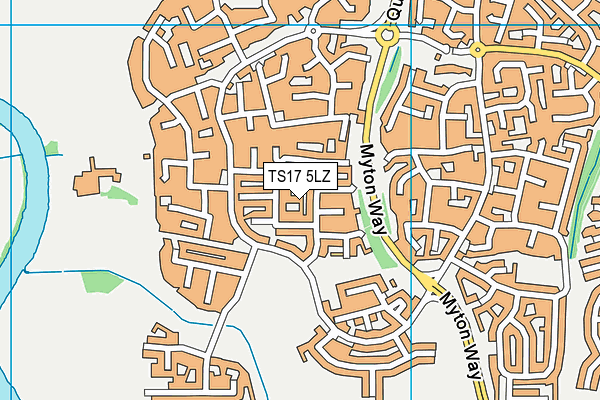 TS17 5LZ map - OS VectorMap District (Ordnance Survey)