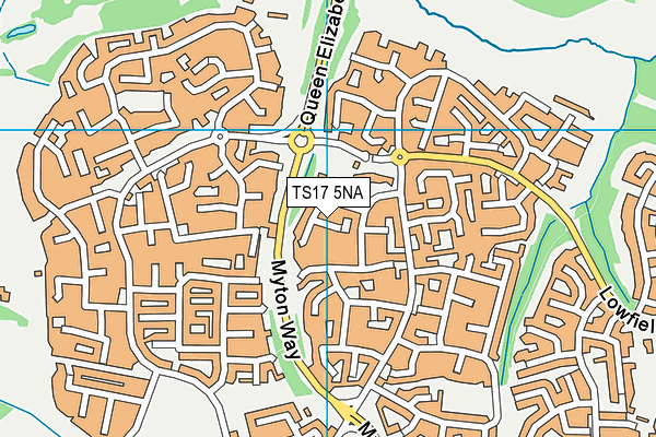 TS17 5NA map - OS VectorMap District (Ordnance Survey)