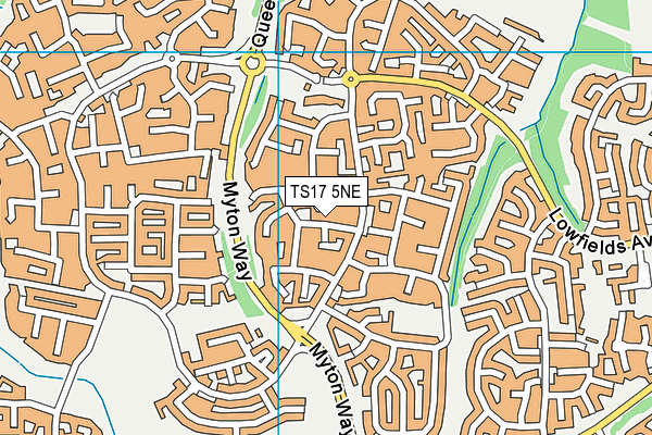 TS17 5NE map - OS VectorMap District (Ordnance Survey)