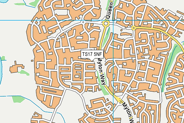 TS17 5NF map - OS VectorMap District (Ordnance Survey)