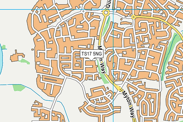 TS17 5NG map - OS VectorMap District (Ordnance Survey)