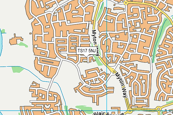 TS17 5NJ map - OS VectorMap District (Ordnance Survey)
