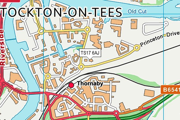 TS17 6AJ map - OS VectorMap District (Ordnance Survey)