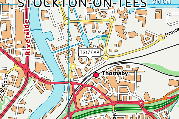 TS17 6AP map - OS VectorMap District (Ordnance Survey)