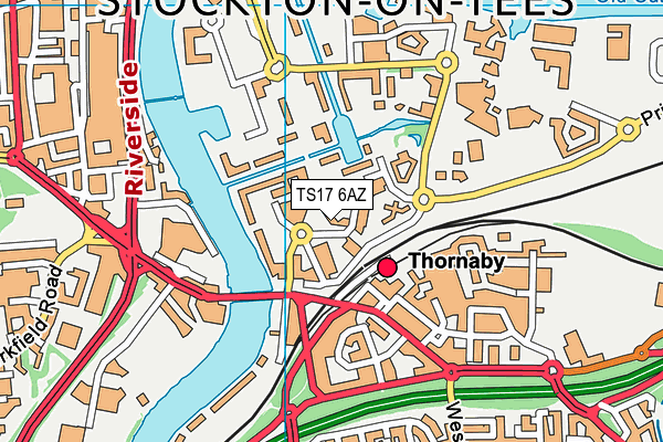 TS17 6AZ map - OS VectorMap District (Ordnance Survey)