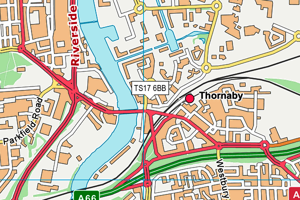 TS17 6BB map - OS VectorMap District (Ordnance Survey)