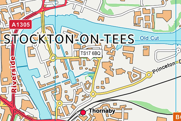 TS17 6BQ map - OS VectorMap District (Ordnance Survey)