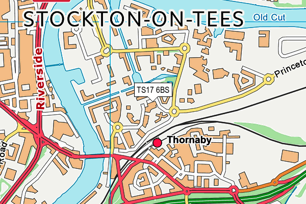 TS17 6BS map - OS VectorMap District (Ordnance Survey)