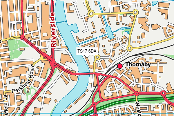 TS17 6DA map - OS VectorMap District (Ordnance Survey)