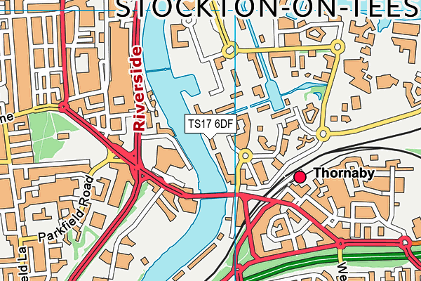 TS17 6DF map - OS VectorMap District (Ordnance Survey)