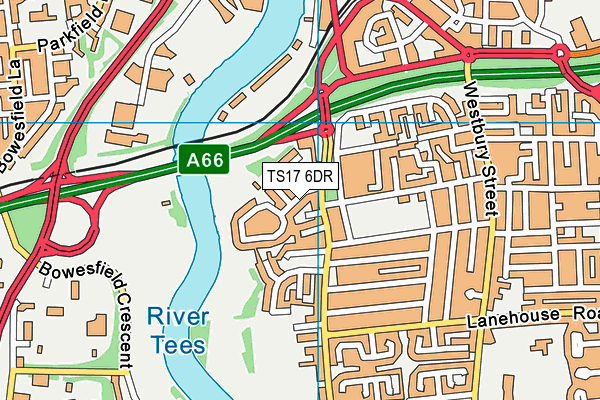 TS17 6DR map - OS VectorMap District (Ordnance Survey)