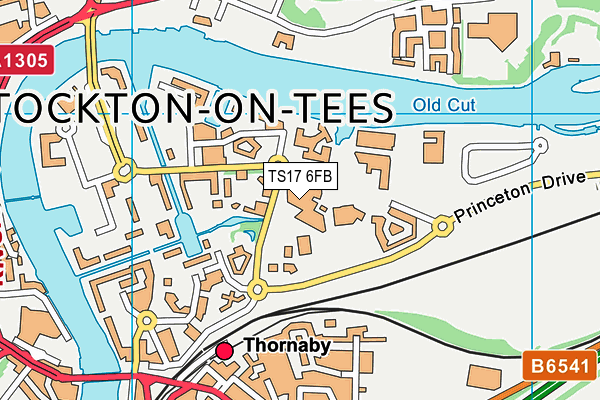 The Education Training Collective map (TS17 6FB) - OS VectorMap District (Ordnance Survey)