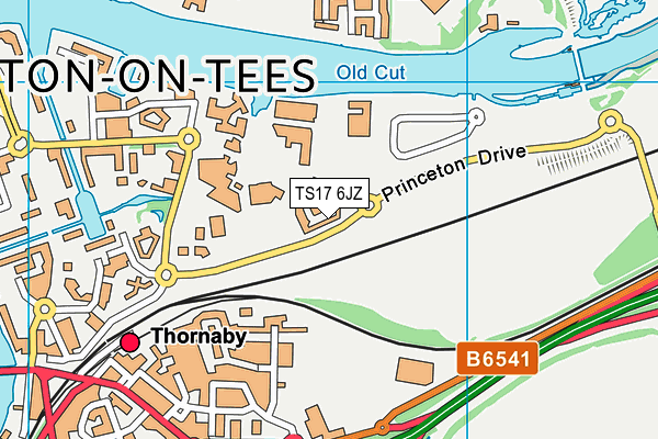 TS17 6JZ map - OS VectorMap District (Ordnance Survey)
