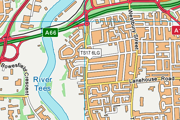 TS17 6LG map - OS VectorMap District (Ordnance Survey)