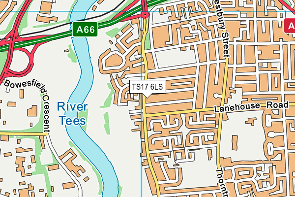 TS17 6LS map - OS VectorMap District (Ordnance Survey)