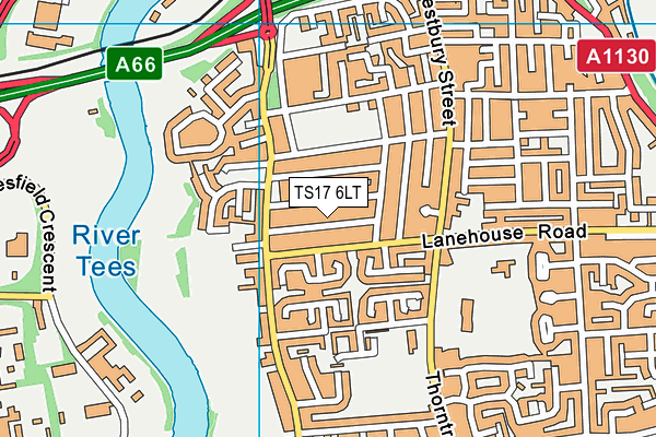 TS17 6LT map - OS VectorMap District (Ordnance Survey)