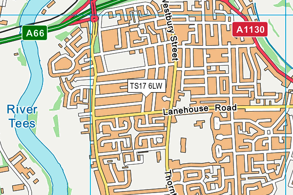 TS17 6LW map - OS VectorMap District (Ordnance Survey)