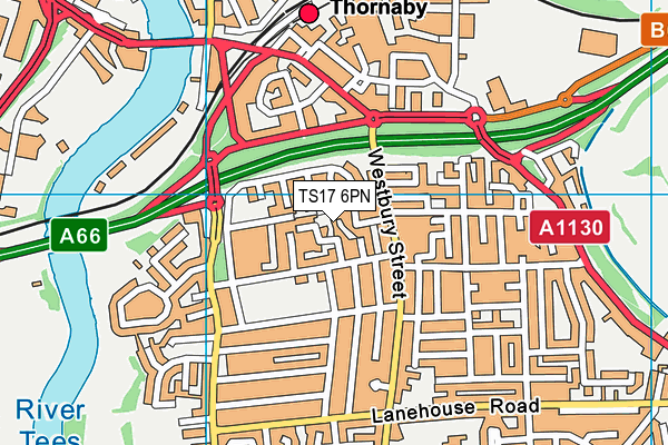 TS17 6PN map - OS VectorMap District (Ordnance Survey)