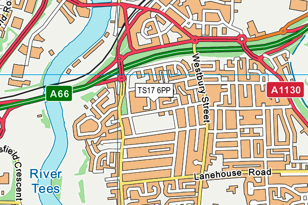 TS17 6PP map - OS VectorMap District (Ordnance Survey)