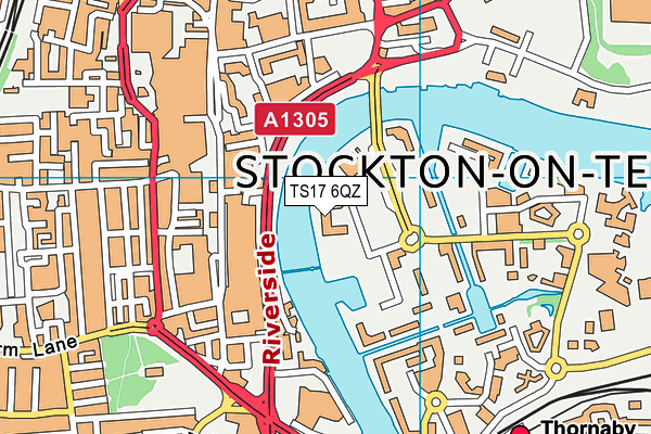 TS17 6QZ map - OS VectorMap District (Ordnance Survey)