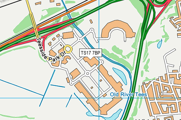 TS17 7BP map - OS VectorMap District (Ordnance Survey)