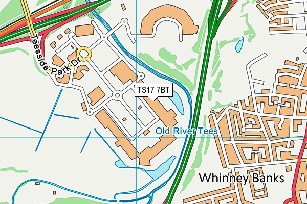 TS17 7BT map - OS VectorMap District (Ordnance Survey)