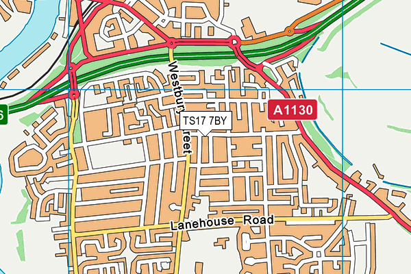 TS17 7BY map - OS VectorMap District (Ordnance Survey)