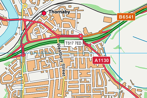 TS17 7ED map - OS VectorMap District (Ordnance Survey)