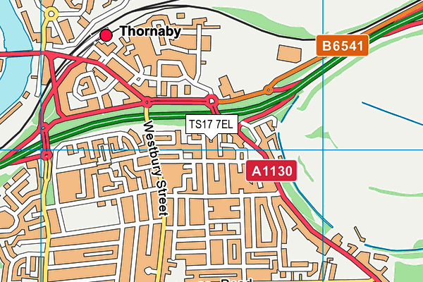 TS17 7EL map - OS VectorMap District (Ordnance Survey)