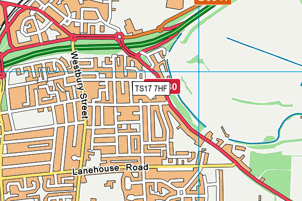 TS17 7HF map - OS VectorMap District (Ordnance Survey)