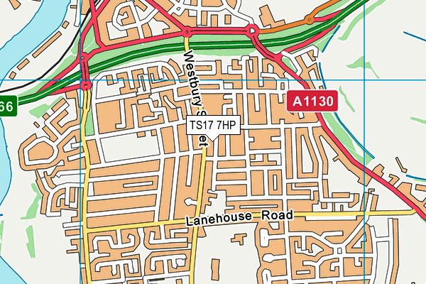 TS17 7HP map - OS VectorMap District (Ordnance Survey)