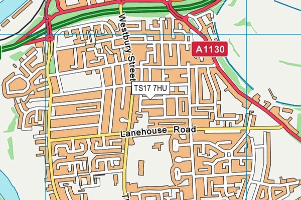 TS17 7HU map - OS VectorMap District (Ordnance Survey)